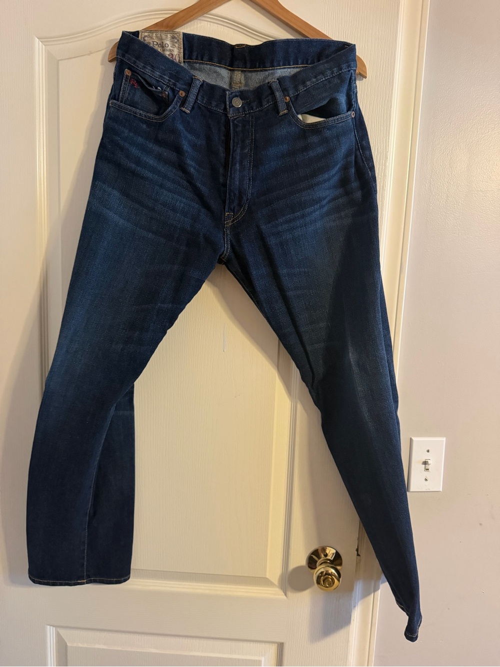 Ralph Lauren Men's Straight Indigo Blue Jeans